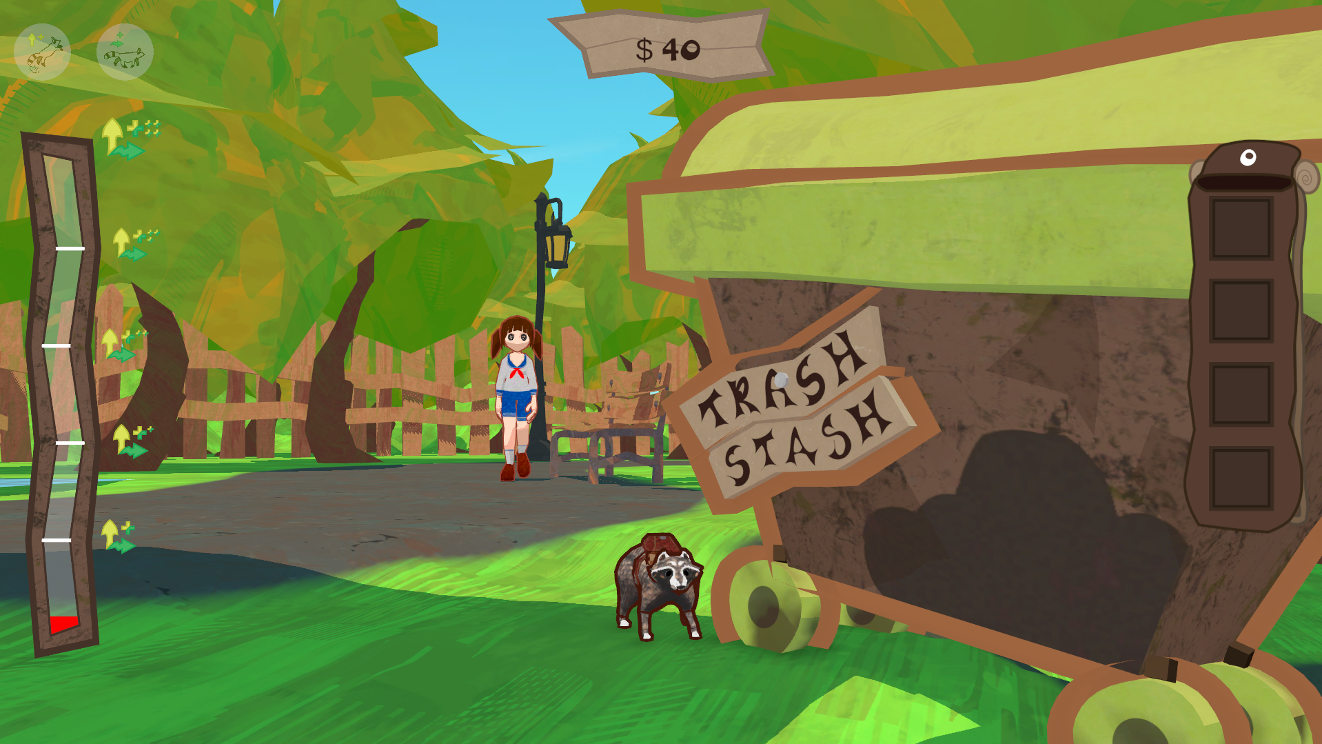 In-game picture from Racoon Rascal